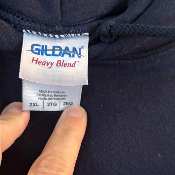 Gildan Navy Blue Football MOM Graphic Hoodie - Picture 2 of 5
